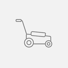 Image showing Lawnmover line icon.