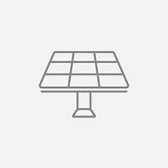 Image showing Solar panel line icon.