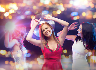 Image showing happy women dancing at night club