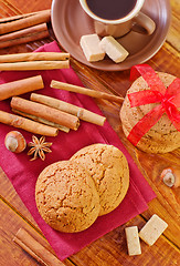 Image showing cookies with coffee