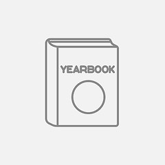 Image showing Yearbook line icon.