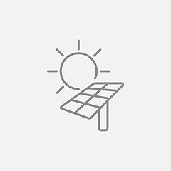 Image showing Solar energy line icon.