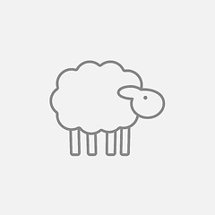 Image showing Sheep line icon.