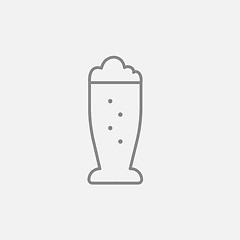 Image showing Glass of beer line icon.
