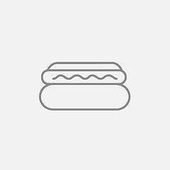 Image showing Hotdog line icon.