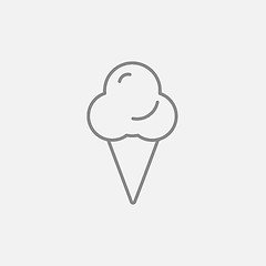 Image showing Ice cream line icon.