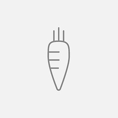 Image showing Carrot line icon.