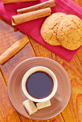 Image showing cookies with coffee