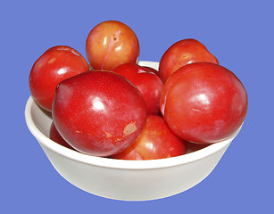 Image showing bowl of plums