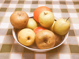 Image showing Retro looking Fruits picture