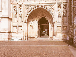 Image showing Retro looking Westminster Abbey in London