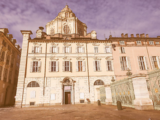 Image showing Retro looking San Lorenzo church Turin