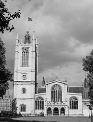 Image showing Black and white St Margaret Church in London