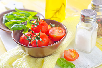 Image showing tomato and basil