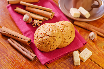 Image showing cookies with coffee