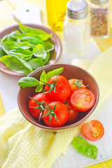 Image showing tomato and basil