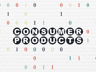 Image showing Finance concept: Consumer Products on wall background