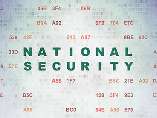 Image showing Security concept: National Security on Digital Paper background
