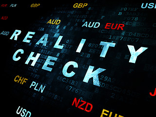 Image showing Finance concept: Reality Check on Digital background