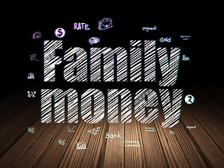 Image showing Currency concept: Family Money in grunge dark room