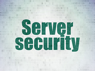 Image showing Security concept: Server Security on Digital Paper background