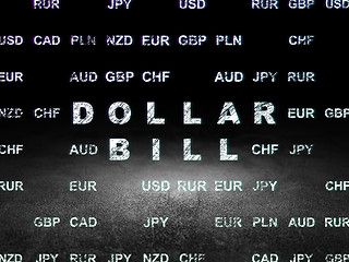 Image showing Currency concept: Dollar Bill in grunge dark room