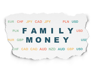 Image showing Currency concept: Family Money on Torn Paper background