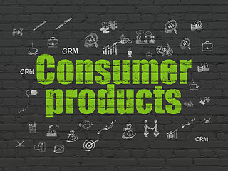 Image showing Finance concept: Consumer Products on wall background