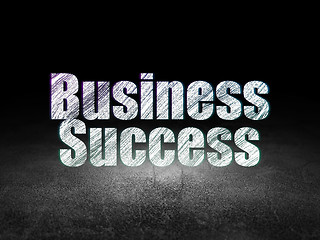 Image showing Business concept: Business Success in grunge dark room