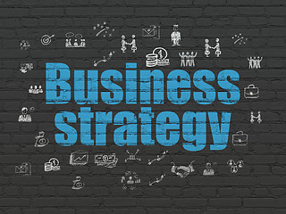 Image showing Finance concept: Business Strategy on wall background