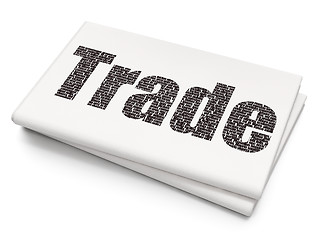 Image showing Business concept: Trade on Blank Newspaper background