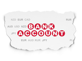 Image showing Banking concept: Bank Account on Torn Paper background