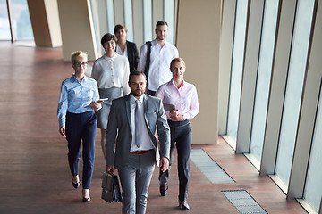 Image showing business people group walking