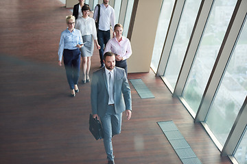 Image showing business people group walking