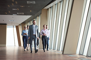 Image showing business people group walking