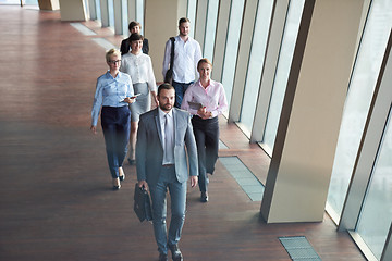 Image showing business people group walking