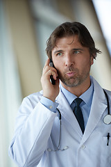 Image showing doctor speaking on cellphone