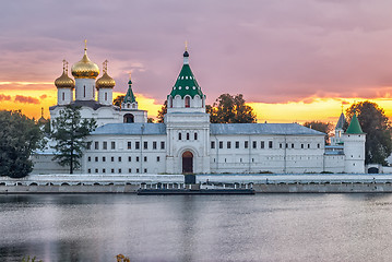 Image showing Kostroma. Ipatievsky monastery in twilight