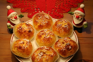 Image showing Saffron buns for Christmas