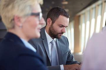 Image showing business people group on meeting at office