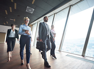 Image showing business people group walking