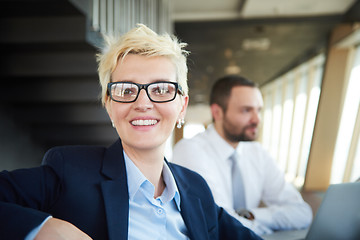 Image showing blonde business woman on meeting