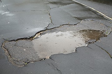 Image showing Potholes in Rain