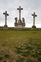 Image showing Crosses on the hill