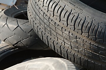 Image showing Tyres trown away