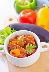 Image showing baked meat and vegetables