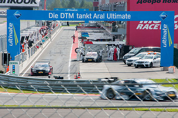 Image showing DTM (Deutsche Tourenwagen Meisterschaft) on MRW (Moscow RaceWay), Moscow, Russia, 2013.08.04