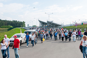 Image showing DTM (Deutsche Tourenwagen Meisterschaft) on MRW (Moscow RaceWay), Moscow, Russia, 2013.08.04