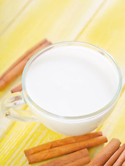 Image showing milk with cinnamon