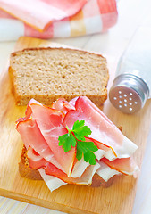 Image showing sandwich with ham